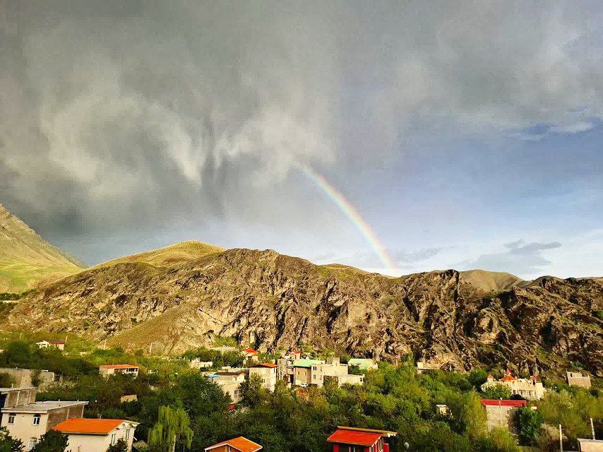 مشاهده رنگین‌کمان در آسمان استان البرز و در محدوده بخش آسارا