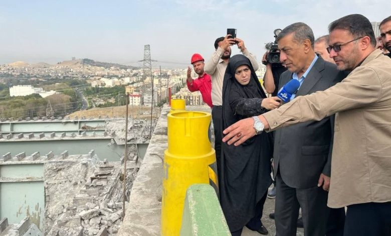 بازدید معاون رئیس‌جمهور از پل B۱ کرج