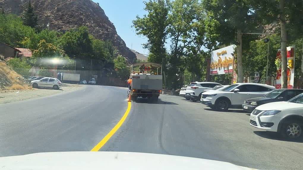 آغاز عملیات گسترده خط‌کشی و ارتقای ایمنی در محور کرج – کندوان