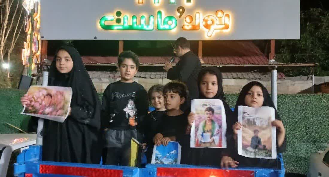 تجمع پرشور «بیعت با رهبر و آرمان‌های انقلاب» در دهستان آسارا؛ طنینِ ایستادگی در شب اربعین